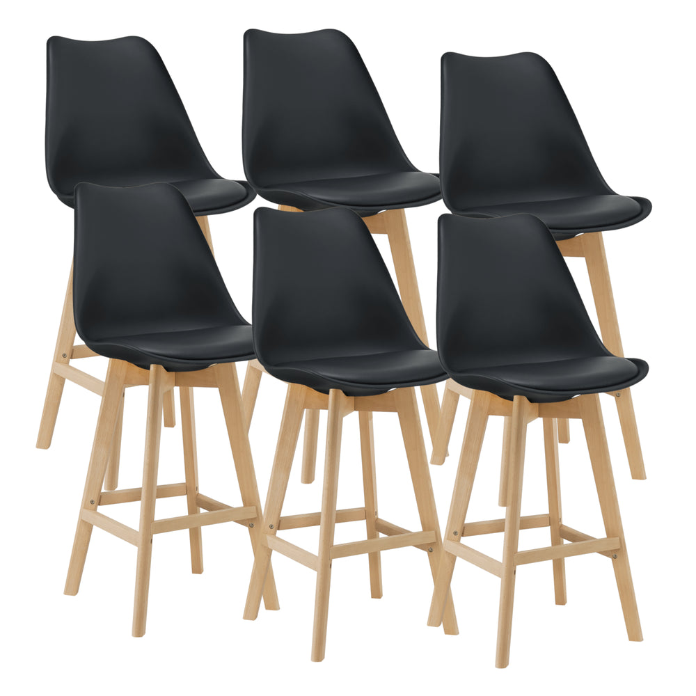 Barkruk Lidköping kunstleer 96x43x47 cm set van 2 - zwart of wit Barkruk Lidköping kunstleer 96x43x47 cm set van 2 - zwart of wit