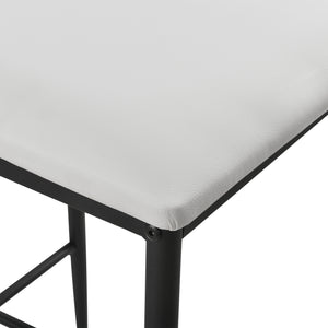 Lot de 2 Tabourets de Bar Chaises Rembourrées PU Similicuir avec Pieds en Acier et Hauteur d'Assise 66 cm [en.casa]