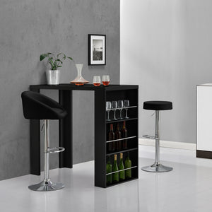 Table de Bar Bonn 3 Étagères 117 x 57 x 107 cm Plusieurs couleurs [en.casa]