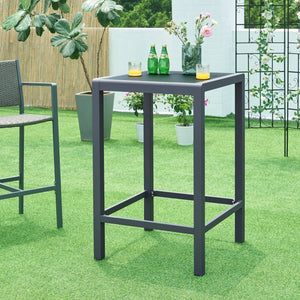 Outdoor - Table de bar Avise aluminium verre anthracite [casa.pro] - premiumXL