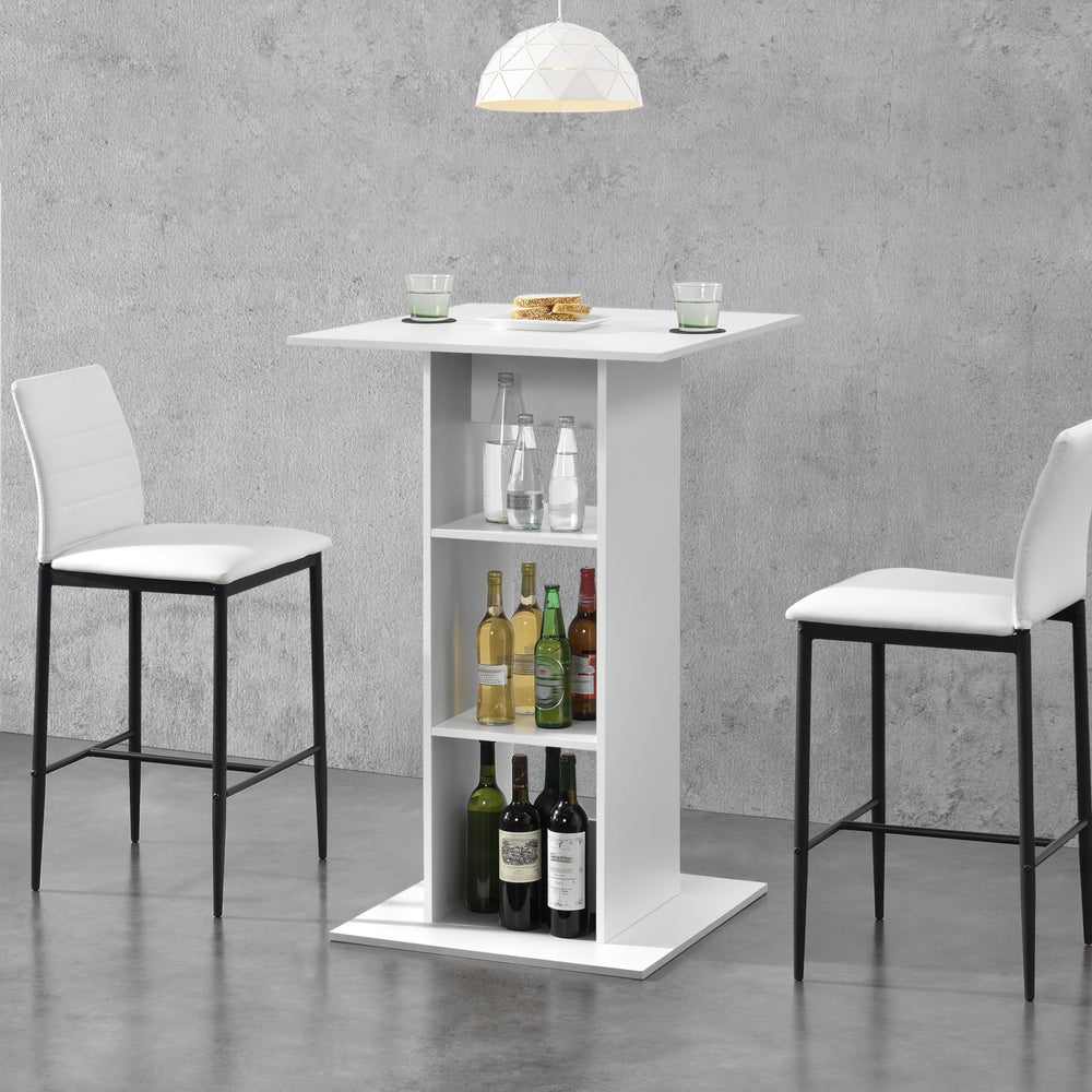 Bartisch Visby 110x70x70 cm met 3 plankenvakken en.casa - premiumXL