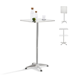 Table de bar et bistrot Järpen réglable en hauteur carré [en.casa] - premiumXL