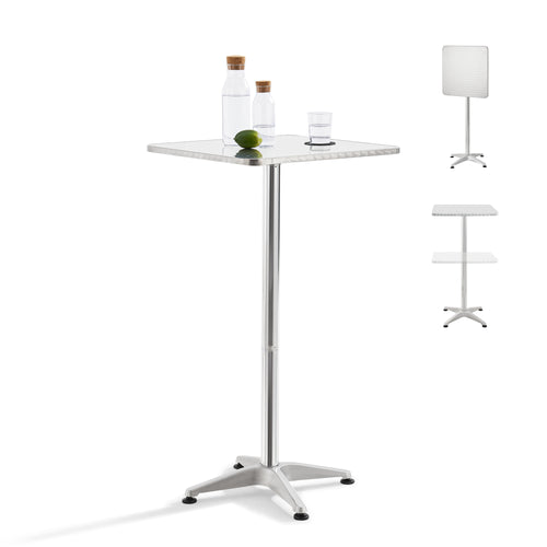 Table de bar et bistrot Järpen réglable en hauteur carré [en.casa] - premiumXL