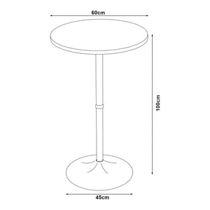 Table haute ronde Vantaa acier MDF 100 x 60 cm [en.casa]