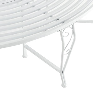 Banc de Jardin Sorrent Rond pour Arbre 160 x 84 cm Acier couleurs différentes [en.casa]