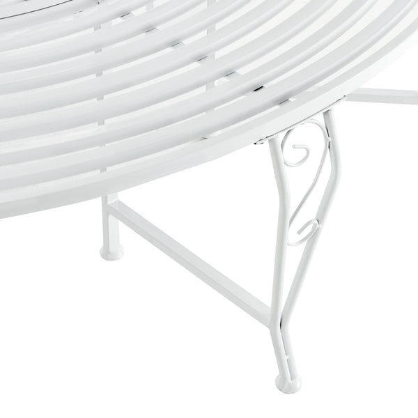 Banc de Jardin Sorrent Rond pour Arbre 160 x 84 cm Acier couleurs différentes [en.casa]