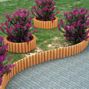 Palissade Rotta bois de pin 150 x 20 cm naturel [en.casa]
