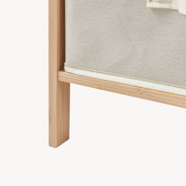 Commode avec tiroirs en tissu Maldon naturel / beige [en.casa] 
