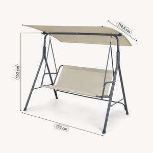 Balancelle Satten pour 3 personnes 173 x 119 x 153 cm [en.casa] 