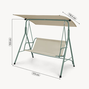Balancelle Satten pour 3 personnes 173 x 119 x 153 cm [en.casa] 