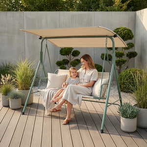 Balancelle Satten pour 3 personnes 173 x 119 x 153 cm [en.casa] 