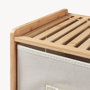 Commode avec tiroirs en tissu Maldon naturel / beige [en.casa] 