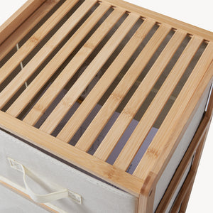Commode avec tiroirs en tissu Maldon naturel / beige [en.casa] 
