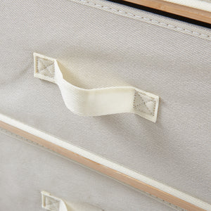 Commode avec tiroirs en tissu Maldon naturel / beige [en.casa] 