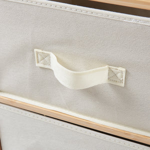Commode avec tiroirs en tissu Maldon naturel / beige [en.casa] 