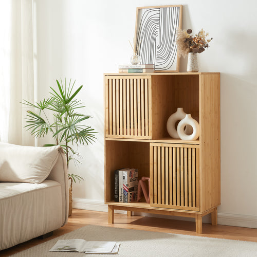 Bibliothèque Ypäjä bambou naturel [en.casa]
