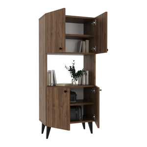 Armoire polyvalente Nes avec 4 portes panneau de particules 135 x 60 x 32 cm [en.casa]