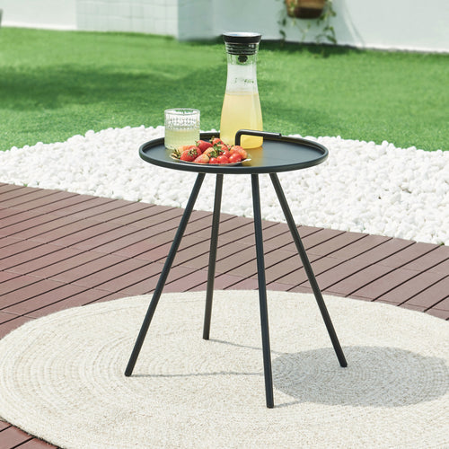 Table d'appoint de jardin Fosen acier 55 x 42 cm [en.casa]