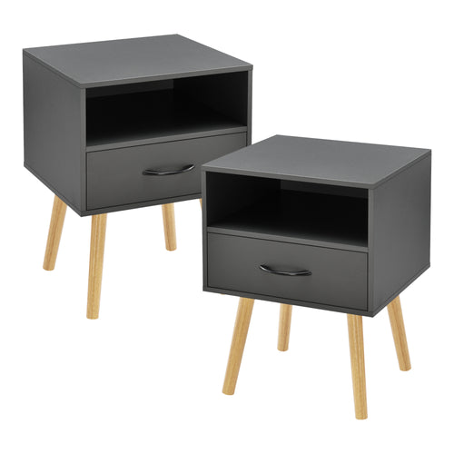 Nachtkastje Gävle 57x42x40 cm set van 2 [en.casa]