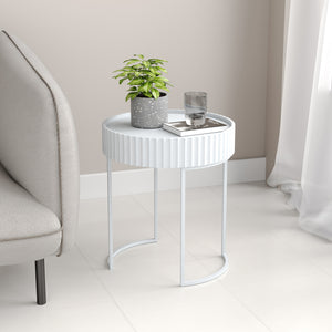 Table d’appoint Rill avec plateau rond 46 x 40 cm [en.casa]