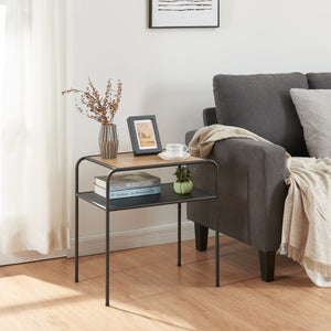 Table d’appoint Krødsherad 55x51x36cm Noir/Chêne [en.casa] - premiumXL