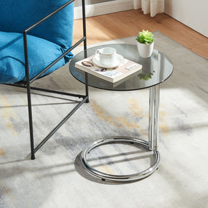 Table d'appoint Ylivieska verre trempé 46 x 45 cm [en.casa]
