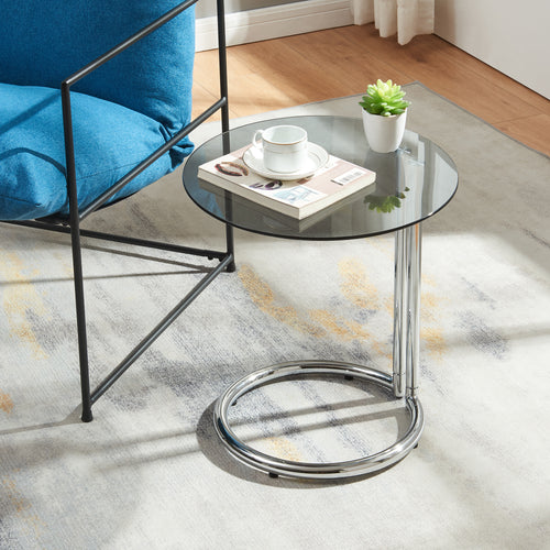 Table d'appoint Ylivieska verre trempé 46 x 45 cm [en.casa]
