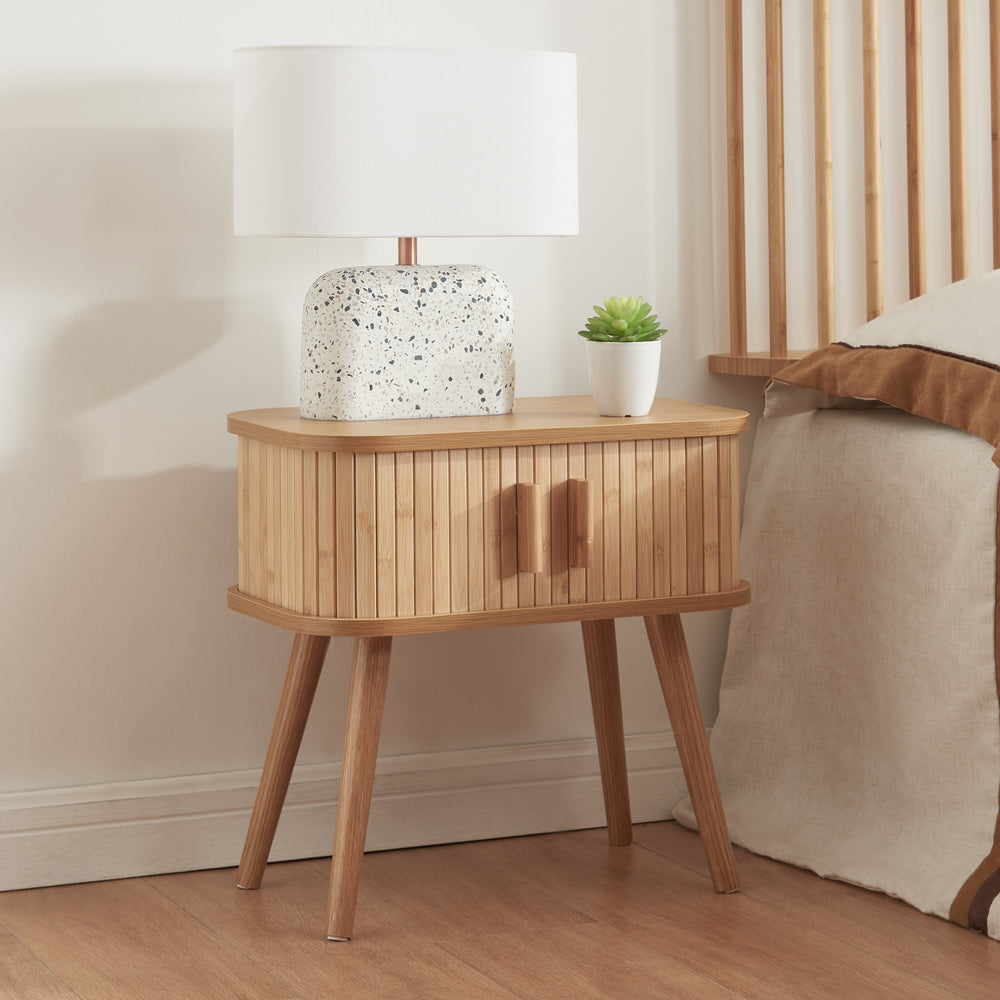 Nachtkastje Nordkapp met 2 deuren [en.casa] - premiumXL