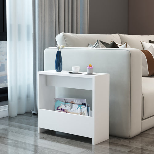 Table d’appoint Rødovre 60x55x20 cm blanc [en.casa] - premiumXL