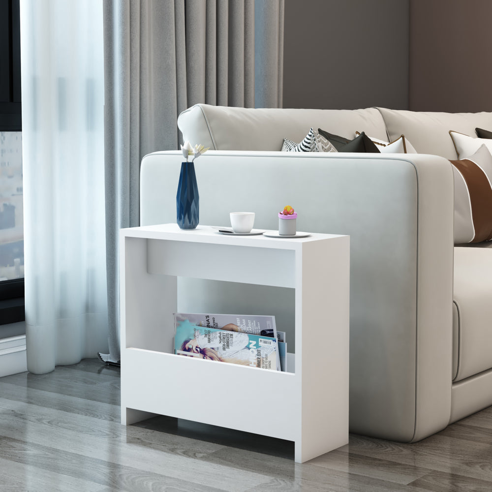 Bijzettafel Rødovre 60x55x20 cm Wit [en.casa] - premiumXL