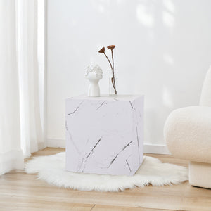 Bijzettafel Ellelu rechthoekig 45x40x40 cm marmerlook [en.casa]