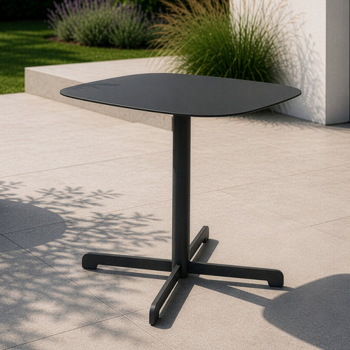 Outdoor bijzettafel Foggia 43x40x40 cm staal antracietgrijs [casa.pro]
