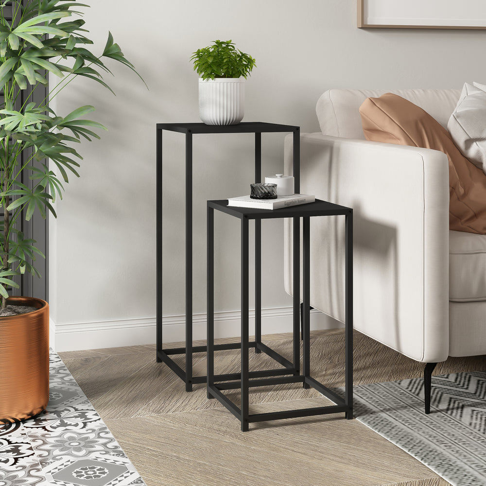 Table d’appoint Åseral lot de 2 – forme colonne, différentes couleurs [en.casa] - premiumXL