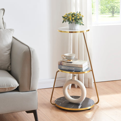 Table d’appoint Sipoo 74x46x37cm en différentes couleurs [en.casa] - premiumXL