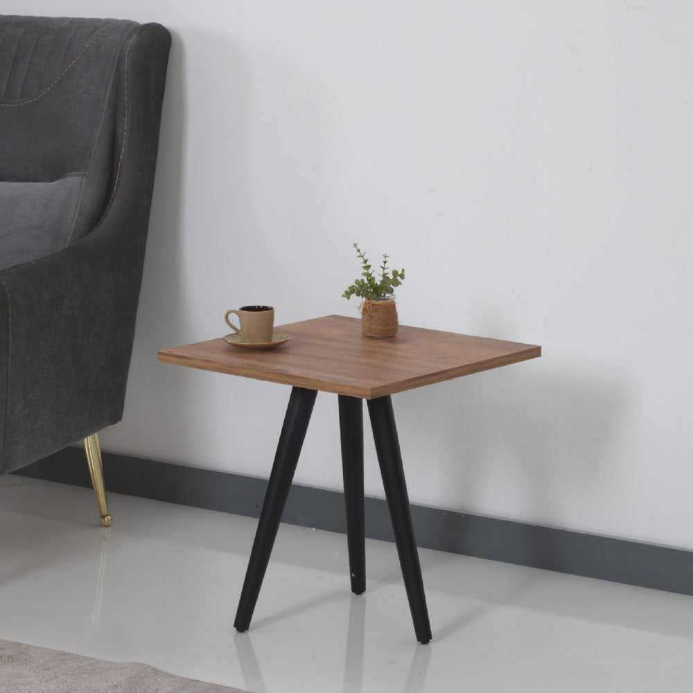 Table basse Ballerup 50 x 45 x 45 cm Noir / Noyer - Aspect [en.casa] - premiumXL