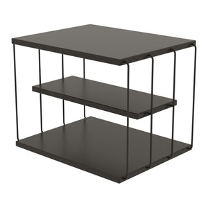 Table d'appoint Åtvidaberg avec 2 étagères panneau de particules métal 50 x 40 x 33 cm [en.casa]