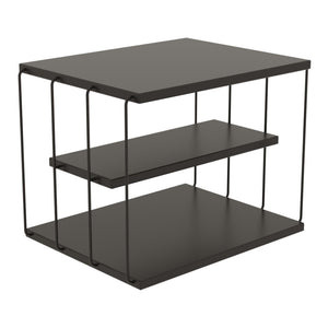 Table d'appoint Åtvidaberg avec 2 étagères panneau de particules métal 50 x 40 x 33 cm [en.casa]