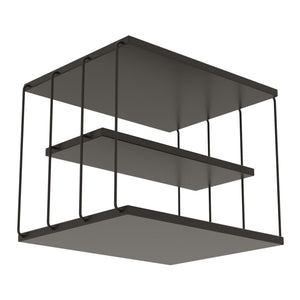 Table d'appoint Åtvidaberg avec 2 étagères panneau de particules métal 50 x 40 x 33 cm [en.casa]