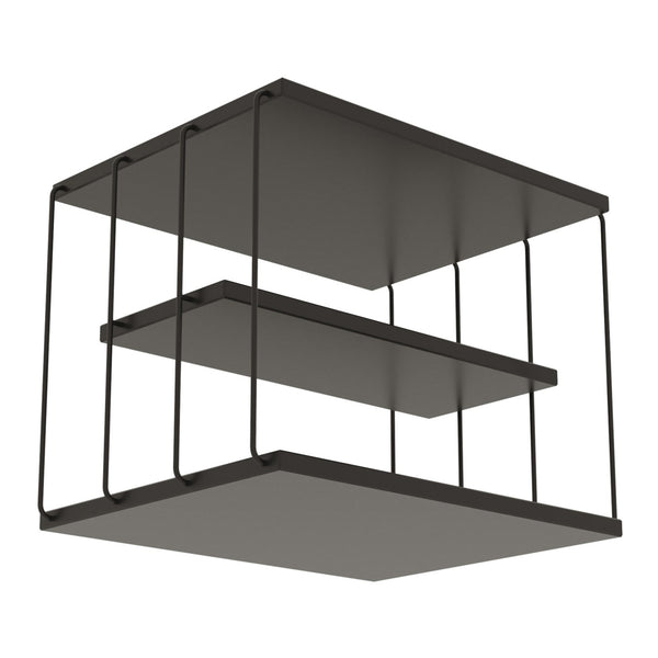 Table d'appoint Åtvidaberg avec 2 étagères panneau de particules métal 50 x 40 x 33 cm [en.casa]