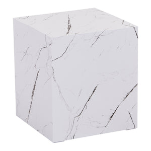 Bijzettafel Ellelu rechthoekig 45x40x40 cm marmerlook [en.casa]