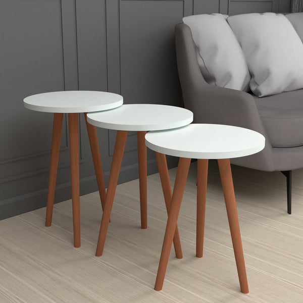 [en.casa] Bijzettafel set van 3 Herrljunga - 2 varianten