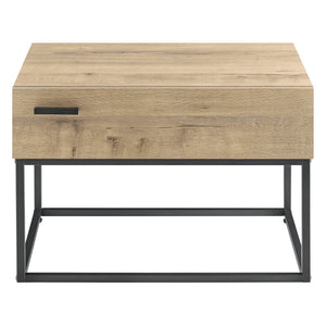 Table d'appoint Hylte noir effet chêne [en.casa]