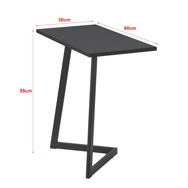 Croquis coté Table d'appoint rectangulaire Kalundborg 55 x 60 x 30 cm [en.casa]