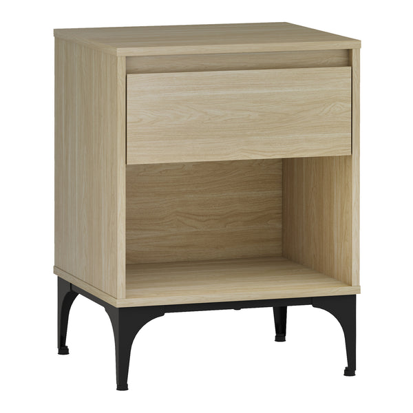 Bijzettafel Kistiandi met lade en open vak 62x46x40 cm [en.casa]