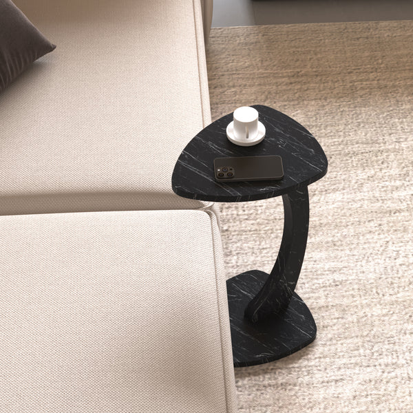 Bijzettafel Klinerg op wielen C-vorm 40x37x56 cm [en.casa]