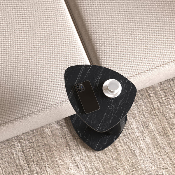 Bijzettafel Klinerg op wielen C-vorm 40x37x56 cm [en.casa]