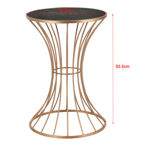 Salontafel Zandloper rond 55,5xØ37,5 cm metaal en MDF - verschillende kleuren