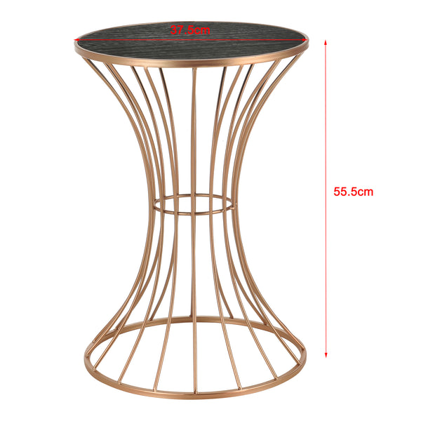 Salontafel Zandloper rond 55,5xØ37,5 cm metaal en MDF - verschillende kleuren