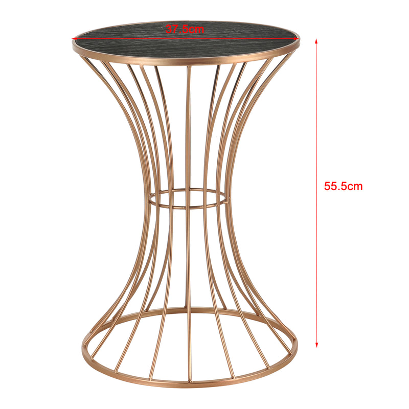 Croquis coté Table Basse en Forme Sablier Couleurs Différentes 55,5 x 37,5 cm [en.casa]