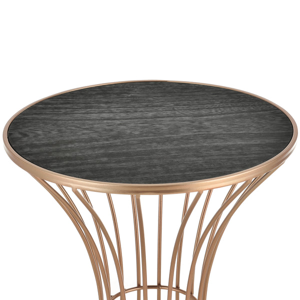 Salontafel Zandloper rond 55,5xØ37,5 cm metaal en MDF - verschillende kleuren